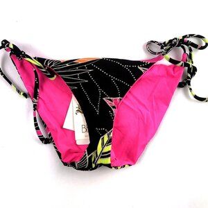Rebecca Virtue Becca Women’s Pink/Black String Bikini Bottom Size XS